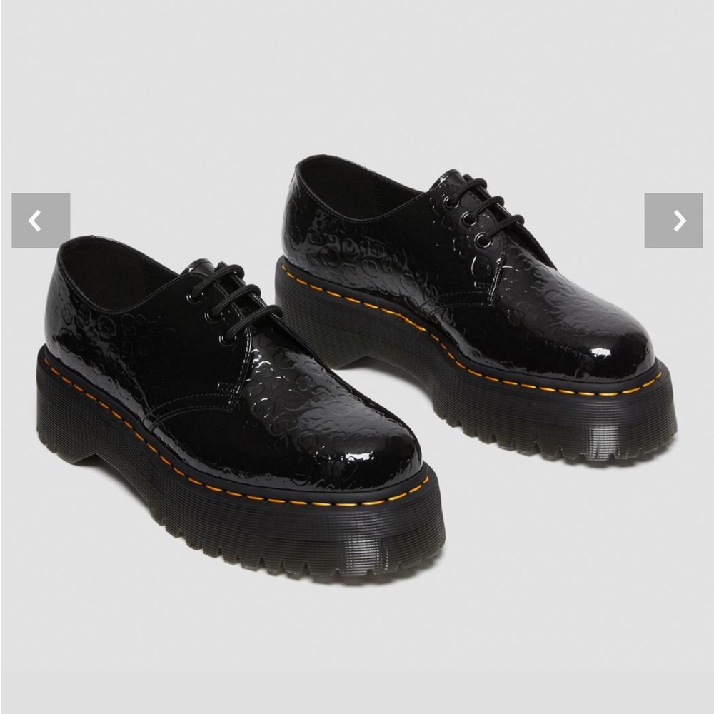 1461 LEOPARD EMBOSS PATENT LEATHER PLATFORM SHOES- limited edition!